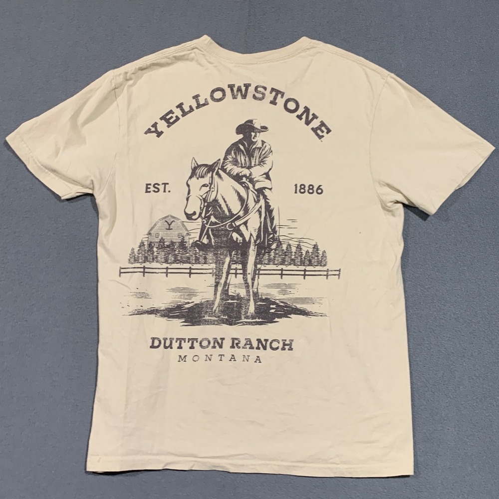Yellowstone Dutton Ranch Montana T Shirt Mens Size M Short‎ Sleeve Tee